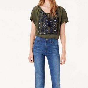 Tory Burch Silk Camille Top  with Gorgeous Detailing